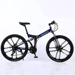 JYCCH Mountain Bike,Adult Folding Mountain Bike 26 Inch 27Speed Variable Speed Road Bicycle Cycling Off-road Soft Tail Bicycle Men Women Outdoor Sports Ride BU 3 wheels- 26" 21SPD (Bu 10 Wheels 24)
