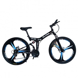 KP&CC Bike KP&CC 6 cutter Wheels Mountain Bike Adult Shock-absorbing Disc Brake Y-folding Bicycle for Men and Women, Black