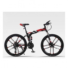 KXDLR Bike KXDLR 26 Inch Mountain Bike 10 Spoke Wheels 21 Speed Shift Left 3 Right 7 High-Carbon Steel Frame Mountain Bike Mountain Bicycle, Red
