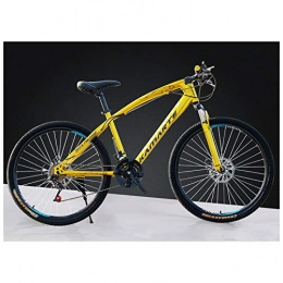 KXDLR Folding Mountain Bike KXDLR Adult Mountain Bike, High-Carbon Steel Frame Options, 21-27 Speeds, 26-Inch Wheels Double Disc Brake, Multiple Colors, Gold, 24 Speeds