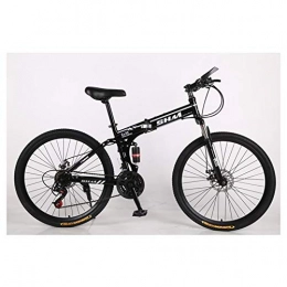 KXDLR Folding Mountain Bike KXDLR Bikes / Folding Bikes Folding Mountain Bike Adult Variable Speed Bicycle 26 Inch Cross Country Bicycle Shock Absorber Black Disc Brake