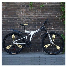 KXDLR Bike KXDLR Mountain Bike with Dual Suspension High Carbon Steel 26-Inch 21-Speed Can Be Used for City And Trekking, Silver