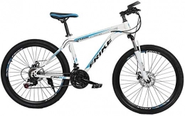 Kytwn Folding Mountain Bike Kytwn Mountain Bike, Road Bicycle, Hard Tail Bike, 26 Inch Bike, Carbon Steel Adult Bike, 21 / 24 / 27 Speed Bike, Colourful Bicycle (Color : White blue, Size : 21 speed)
