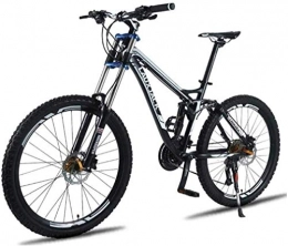 LBWT Folding Mountain Bike LBWT 24 / 27 Speed Mountain Bike, Unisex Folding Bicycle, 26 Inch Aluminum Alloy Frame, Dual Suspension MTB, With Double Disc Brake (Color : Black, Size : 24 Speed)