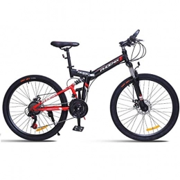 LC2019 Bike LC2019 26" Adult Folding Mountain Bike Unisex Hard Frame Bicycles 24 Speeds High-carbon Steel Disc Brake With 17" Frame