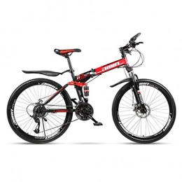 LC2019 Folding Mountain Bike LC2019 Folding Mountain Bike For Men And Women Bicycle 24 / 26 Inches Male And Female Students Bicycle With Spoke Wheel (Color : 24-stage shift, Size : 24inches)