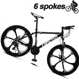 LFDHSF Bikes for Men with Disc Brakes, Hardtail Mountain Bike 24 Inch, Suspension Fork, 6 Spoke Wheels Road Bycicles MTB