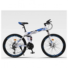 LHQ-HQ Bike LHQ-HQ Outdoor sports Mountain Bike 24 Speed Shift Left 3 Right 8 Frame Shock Absorption Mountain Bicycle (Color : Blue)