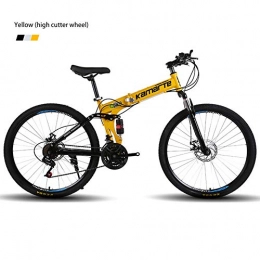 LHY Folding Mountain Bike LHY Mountain Bike, Road Bicycles, Double Disc Brake, High Carbon Steel Frame, Road Bicycle Racing, Men's And Women, 26 And 24 Inch, 1, 24 inch21 speed