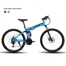 LHY Folding Mountain Bike LHY Mountain Bike, Road Bicycles, Double Disc Brake, High Carbon Steel Frame, Road Bicycle Racing, Men's And Women, 26 And 24 Inch, 2, 24 inch24 speed