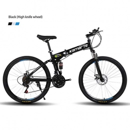 LHY Folding Mountain Bike LHY Mountain Bike, Road Bicycles, Double Disc Brake, High Carbon Steel Frame, Road Bicycle Racing, Men's And Women, 26 And 24 Inch, 5, 24 inch21 speed