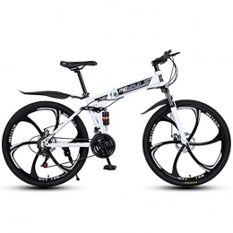 LIU Bike LIU Mountain Bike 21 Speed 26 Inches Wheel Dual Suspension Folding Bike Dual Disc Brake MTB Bicycle(3 / 6 / 10 / 30 / 40-Spoke), 6knives