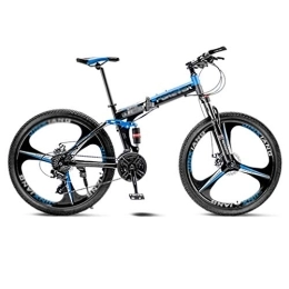 LIUCHUNYANSH Folding Mountain Bike LIUCHUNYANSH Off-road Bike Mountain Bike Folding Road Bicycle Men's MTB 21 Speed Bikes Wheels For Adult Womens (Color : Blue, Size : 26in)