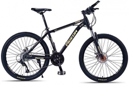 LIYONG Folding Mountain Bike LIYONG Super Wind Speed Bike! Adult mountain bike 26 inch frame made of carbon steel hardtail MTB fork suspension Large tire bike with disc brakes Gold 27 Speed-24 Speed_Gold-SX003