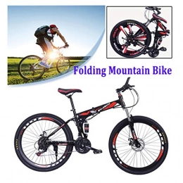 Logo Bike Logo 26 Inch Lightweight Folding Bike U-shaped Reinforced Front Fork And Independent Shock Absorption System Cross-country Mountain Bikes Portable Adult Student Bicycle