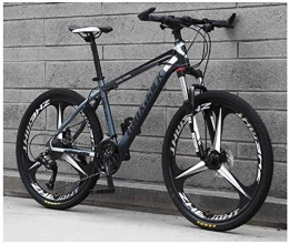 Lxyfc Fast lfc xy Mountain bike 26 inches one-piece wheel unisex suspension mountain bike 21 speed 24-speed 27-speed high-carbon double disc students, black and gray, 27-speed Essential