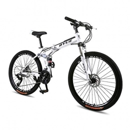 LYRWISHJD Folding Mountain Bike LYRWISHJD 27 Speed Folding Mountain Bike Exercise Bikes 26 Inch Anti-skid Tires Strong Grip High-carbon Steel Frame With Modern Design For Adult Men And Women (Size : 26 inch, Speed : 24 Speed)