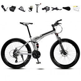 LYTLD Bike LYTLD Adult Mountain Bike, 24 / 26 inch Wheels, Mountain Trail Bike High Carbon Steel Folding Outroad Bicycles, 21 / 24 / 27 / 30-Speed Bicycle Full Suspension MTB Gears Dual Disc Brakes Mountain Bicycle
