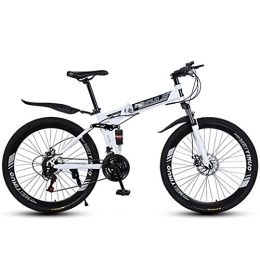  Folding Mountain Bike Men and Women Folding Bike, Folding Outroad Bicycles, Adultmountain Bikes, Folded Within 15 Seconds, 21 24 27-Speed, 26-inch Wheels Outdoor Bicycle