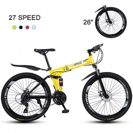 Super-ZS Bike Men's Foldable Mountain Bike, 26-inch 30-knife Spoke Wheels 21-speed Mechanical Dual Disc Brakes (front / center Suspension) Off-road Bike