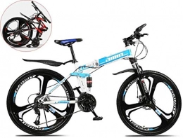 MJY Bike MJY 24 Inches Boy Mountain Bike, 3 Knife One Wheel High-Carbon Steel Foldable Bicycle, Unisex, Double Shock Variable Speed Bicycle 6-6), 24in (24 Speed)