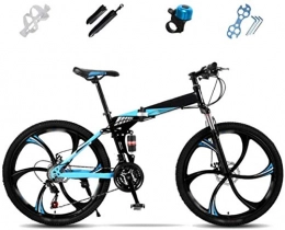 MJY Bike MJY Bikes Bicycle Bike Folding, 27-Speed Double Disc Brake Full Suspension Bicycle, Off-Road Variable Speed Bikes with Double Disc Brake 5-29, 26