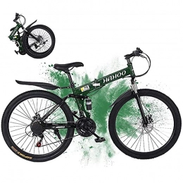 MOME Folding Mountain Bike MOME 26 inch folding mountain bike, full suspension MTB bike with 21 speed dual disc brakes, front suspension forks can handle bumps and inclination, so that the riding process is more smooth,