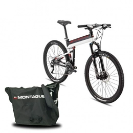 Montague Folding Mountain Bike Montague Paratrooper Elite 30 Speed Folding Mountain Bike, Folding Bicycles for Adults, Folding Bicycle, Folding Bike with Carrying Case Bag and Outdoors Equipments Guide Book, Large-20 Inch