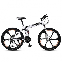 Jieer Bike Mountain Bike, 21 / 24 / 27 Speed Steel Frame 24 Inches 3-Spoke Wheels Suspension Folding Bike, 27speed