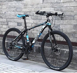 XIUYU Folding Mountain Bike Mountain Bike 26" for Adult Lightweight Aluminum Frame Front And Rear Disc Brakes Twist Shifters Through 21 Speeds, Black Blue, 24Speed XIUYU (Color : Black Blue)