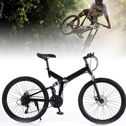 RANZIX Bike Mountain Bike - 26 Inch 21 Speed MTB Bicycle Full Suspension V Brake, Carbon Steel Folding Frame, Unisex Adult Mountain Bicycle, Max.Load Weight: 150 Kg