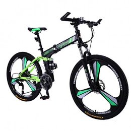 Mountain Bike 26 inch Anti-Slip Bikes Mountain Bike Folding Bike, for Men Women Mountain Cycling Double Disc Brake MTB Bikes,Green