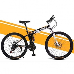 Hxx Bike Mountain Bike, 26"Mechanical Disc Brake Front And Rear High Carbon Steel Frame, 24 Speed Bike, All-Purpose Unisex Bike with Non Slip Tire, Orange
