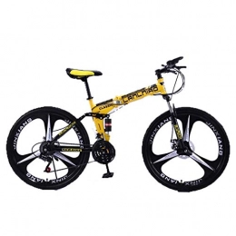 Jieer Bike Mountain Bike, 26" MTB Folding Mountain Bike, Dual Suspension Bike, Shimano Gears Mountain Bike, H 21Speed