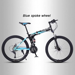 Mountain Bike Adult Folding Lightweight High-carbon Steel Road Bike Variable Speed Disc Brake All Terrain MTB Racing Bicycle B-24 Speed 24 Inches