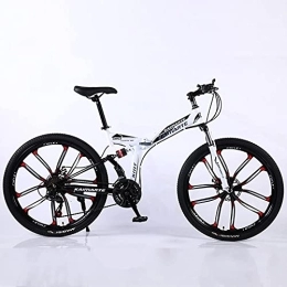 JYCCH Bike Mountain Bike, Adult Folding Mountain Bike 26 Inch 27Speed Variable Speed Road Bicycle Cycling Off-road Soft Tail Bicycle Men Women Outdoor Sports Ride BU 3 wheels- 26"21SPD (Wt 10 Wheels 26"21SPD)