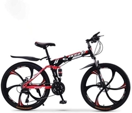 Aoyo Folding Mountain Bike Mountain Bike Folding Bikes, 24-Speed Double Disc Brake Full Suspension Anti-Slip, Off-Road Variable Speed Racing Bikes for Men And Women, (Color : A2, Size : 24 inch)