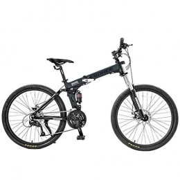 Mountain Bike Bike Mountain Bike Folding Variable Speed Bike, 27-speed Adjustable With Dual Disc Brakes, 26-inch Full Suspension GH
