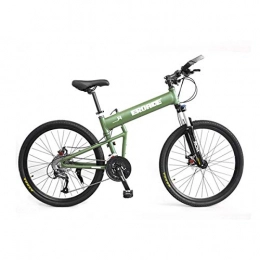Jieer Bike Mountain Bike, Lightweight Folding 27 speeds Mountain Bikes Bicycles Shimano Alloy Stronger Frame Disc Brake, Green