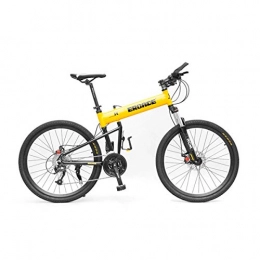 Jieer Bike Mountain Bike, Lightweight Folding 27 speeds Mountain Bikes Bicycles Shimano Alloy Stronger Frame Disc Brake, Yellow