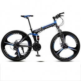 ZYZYZY Folding Mountain Bike Mountain Bike Lightweight MTB High-carbon Steel Speed Variable Speed Double Disc Brake 3 Cutter Wheel 26 Inches Road Bike C-24 Speed 26 Inches