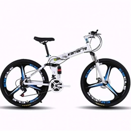 WGYDREAM Folding Mountain Bike Mountain Bike Youth Adult Mens Womens Bicycle MTB Mountain Bikes, 26"Foldable Hardtail Bike, with Dual Disc Brake and Double Suspension, Carbon Steel Frame, 21 Speed , 24 Speed , 27 Speed Mountain Bike fo