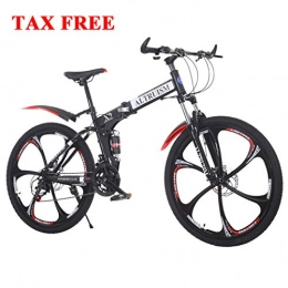 Altruism Bike Mountain Bikes 26 Inch Folding Bicycle 21 Speed Mens Bike With Disc Brakes Bikes For Womens (Black)