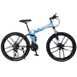  Bike Mountain Bikes Mtb Bike Cycling Folding Bicycle for Adults Mens Women for Kids Disc Brake Variable Speed 26 Inch Damping, Blue1
