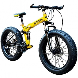 SBR Bike MTB Mountain Bike for Adults, Folding Bicycle High Carbon Steel Frame, Full Suspension MTB Bikes, Double Disc Brake, 24-26Inch 21Speed