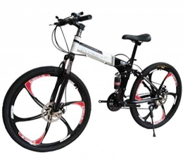 MUYU Bike MUYU 26 Inch Mountain Bikes Foldable Road Bicycles 21 Speed (24 Speed, 27 Speed) Road Bike Dual Disc Brake, Black, 27speed