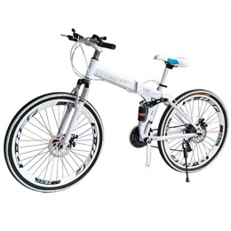MUYU Bike MUYU Mountain Bikes 21 Speed (24 Speed, 27 Speed) Road Foldable Bike Road Bicycle Dual Disc Brake Bicycles, White, 21Speed