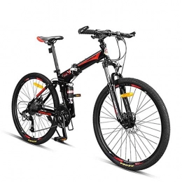 NBWE Folding Mountain Bike NBWE Foldable Bicycle Mountain Bike Adult Male Speed Off-Road Double Shock Absorber 27 Speed 26 Inches Commuter bicycle