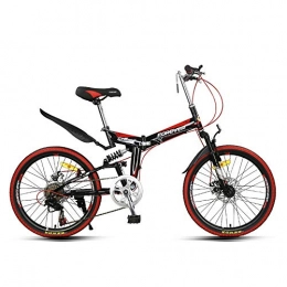 NBWE Folding Mountain Bike NBWE Folding Mountain Bike Double Shock Absorption Shifting Soft Tail Off-Road Racing Adult Student Male and Female Youth 22 Inches 7 Speed Commuter bicycle