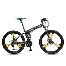 NBWE Folding Mountain Bike NBWE Mountain Folding Bicycle Speed Off-Road Double Shock Absorption Soft Tail Racing Bike 26 Inches<br> Commuter bicycle